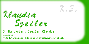 klaudia szeiler business card